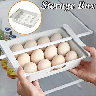 Household Pull-out Refrigerator Egg Preservation Box Drawer Style Fruit and Vegetable Storage Box Hangingrefrigeration Box