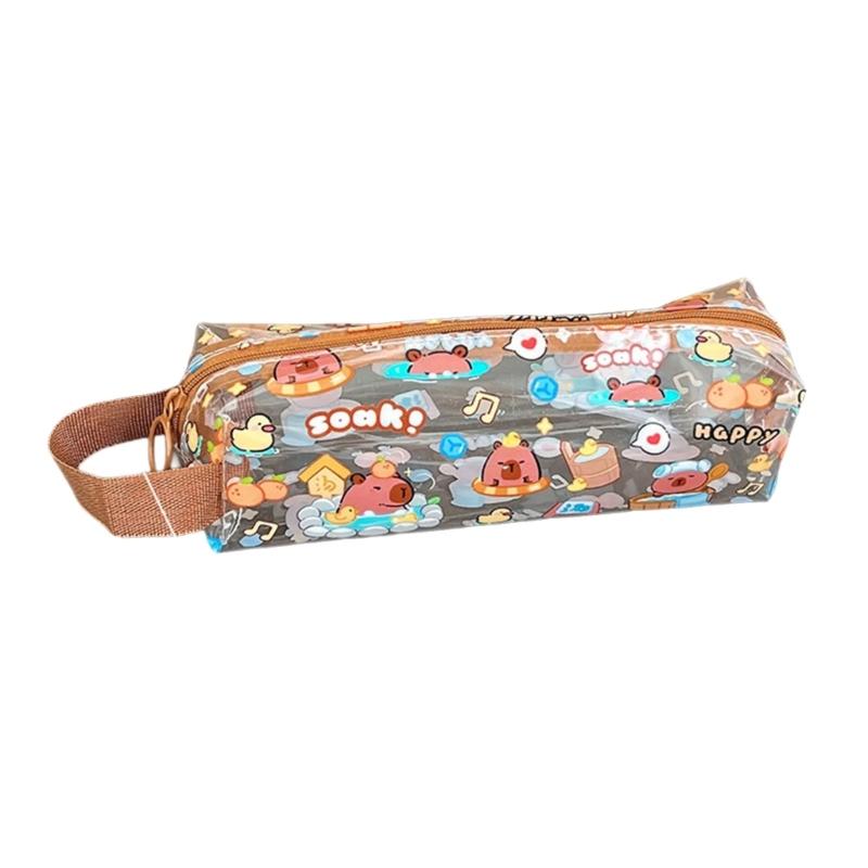 Pencil Pouches Pen Bag Capybara Pencil Case Clear Pencil Bag Pen Pouches Aesthetic Pen Case Back to School Supplies