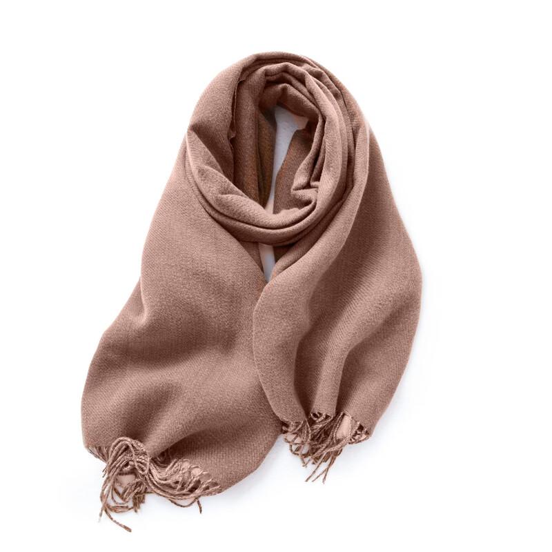 Fumade Double-Sided Imitation Cashmere Scarf with Tassels