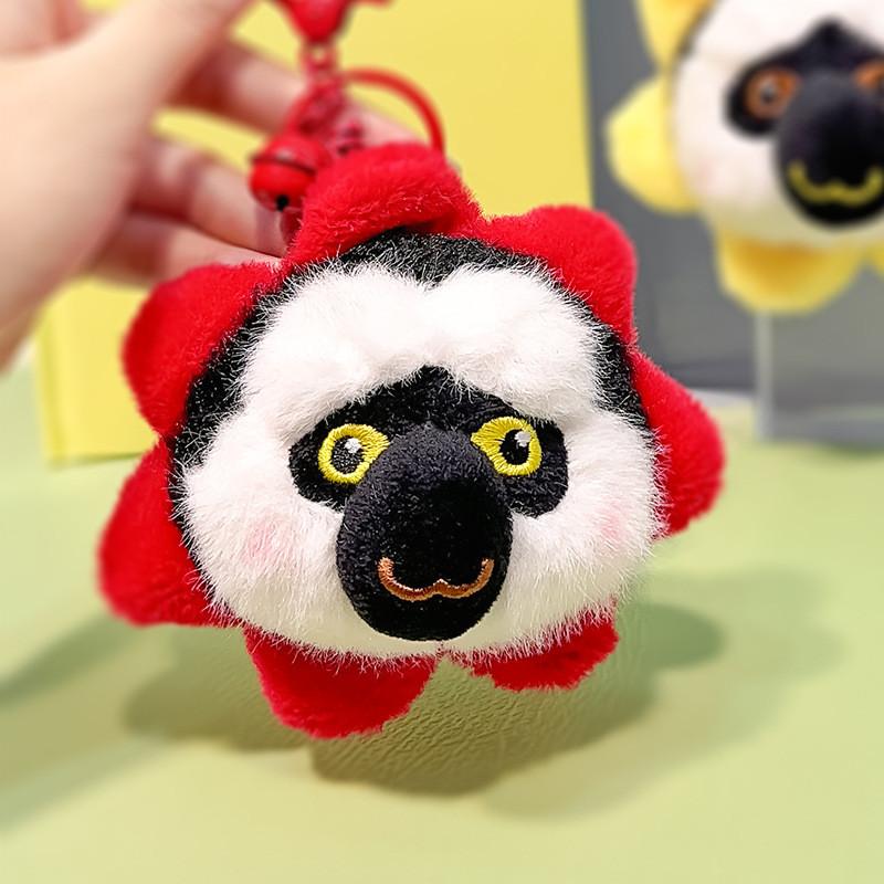 Cute And Fun Plush White Face Monkey Keyring Ideal For Key Accessories And Small Gifts