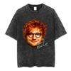 Washed Vintage Ed Sheeran Loop Tour Australia  Tshirt Men Women Fashion Hip Hop Oversized T Shirts Male Summer Streetwear