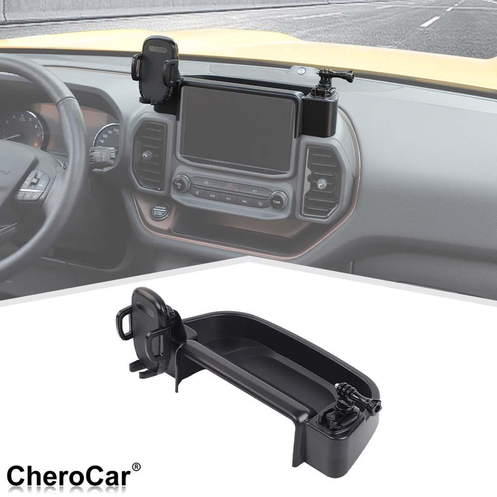 Front Dash Mounting Phone Holder W/ Storage Tray For Ford Bronco Sport -2024