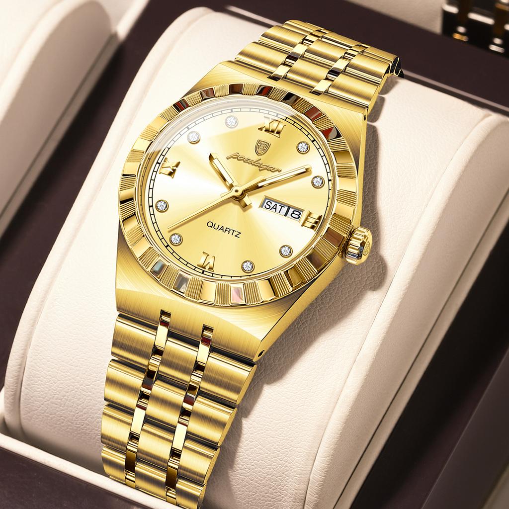Top Brand Luxury Ultra-thin Men's Watch Diamond-encrusted Waterproof Luminous Quartz Watch