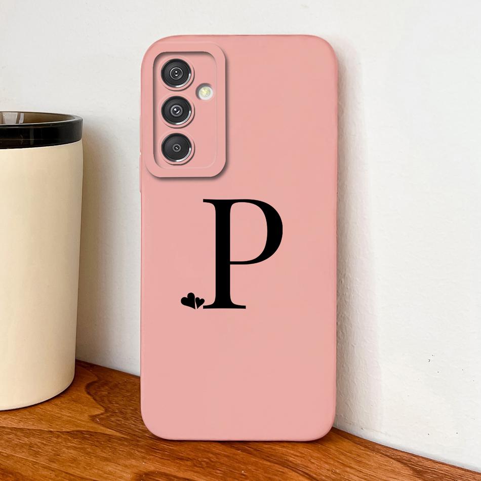 Custodia Per Samsung Galaxy A15 A25 A35 A55 Lettere Semplici Cover per Telefono Silicone Liquido Protezione Completa Alta Qualità Cover Posteriore Morbida