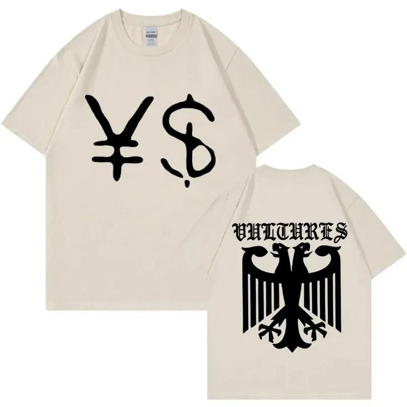 Kanye West Ye Ty Dolla Sign YS Vultures T-Shirt Herren Damen Vintage Style Hip Hop Rap T-Shirts Harajuku Casual Oversized T-Shirt