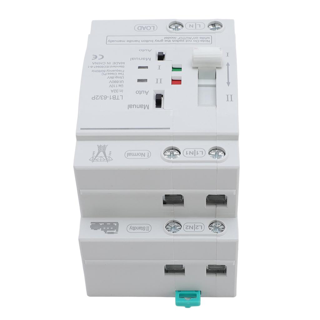 Double Power Automatic Transfer Switch DIN Rail ATS Mini Generator Changeover Switch 32A