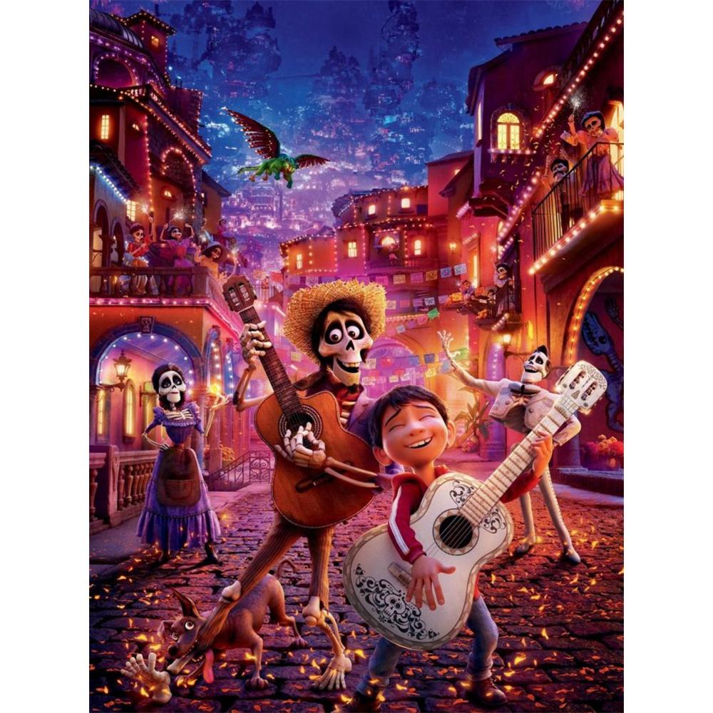 

Disney Diamond Painting 5D Coco Immerse Yourself in Music Cartoon Movie Cross stitch Embroidery Handmade Gifts Home Decoration Round 20x30cm