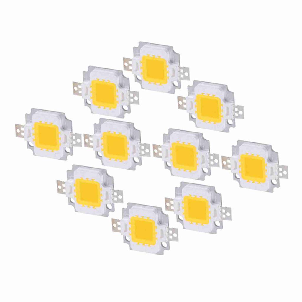 10 Stück 10W LED SMD Chip COB 9-10V Für Lampe Flutlicht Perlen Glühbirne Hoch Weiß