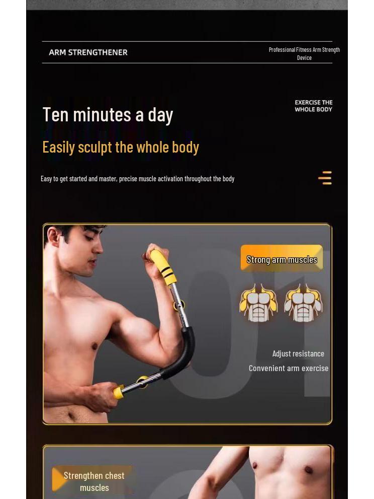 Allenatore Regolabile a Forma di U per la Forza di Braccia e Polsi per Esercizi Indoor e Fitness