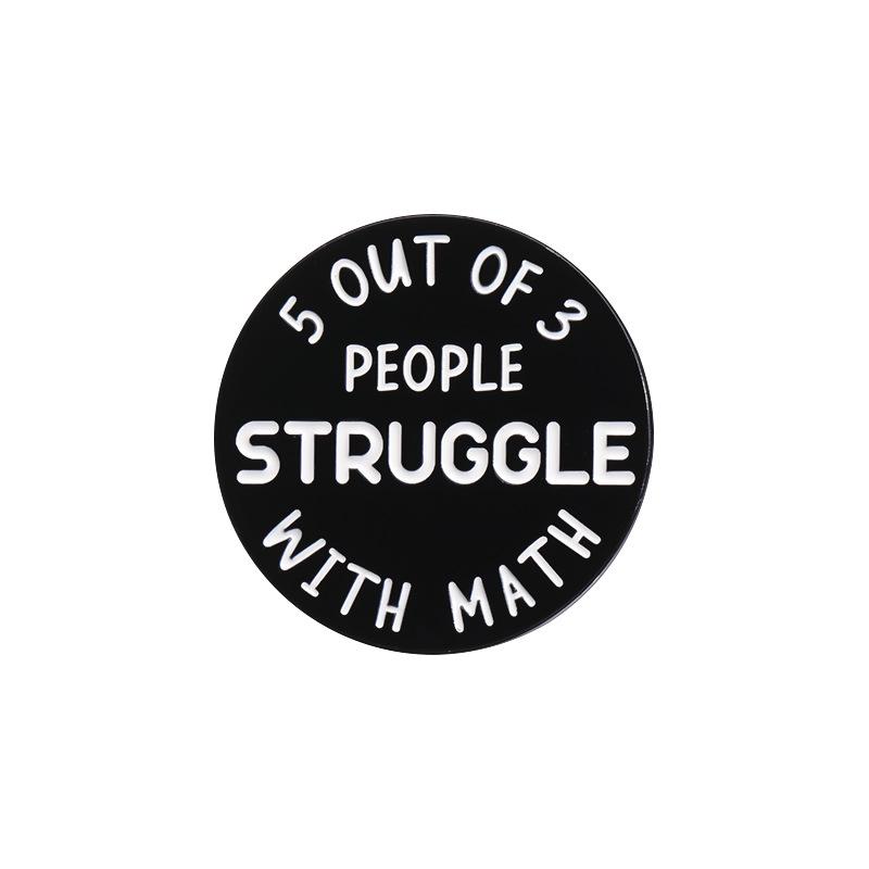 

Math Academic Creative Series Cartoon Brooches Unique Metal Pins For Gifts Students QHXZ2190