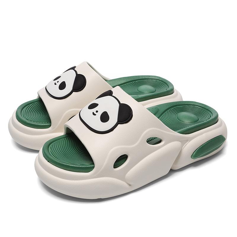 Thick-bottomed one-word slippers for women to increase their height in summer, outdoor trend, home couple stepping on shit slippers for men
