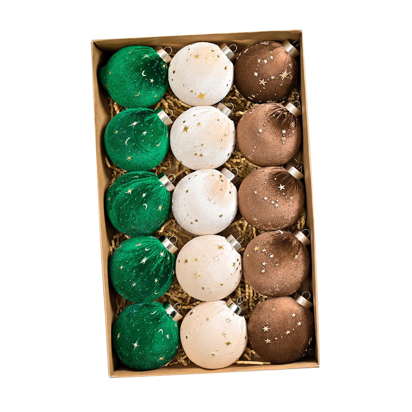 

15Pcs Christmas Tree Decorations Shatterproof Xmas Decor Christmas Ball Ornaments for Birthday Festival Anniversary Wreath Yard
