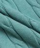 BROOKS BROTHERS Tennis V-Neck Cable Sweater (Light Blue) (Bbwnmmg102)