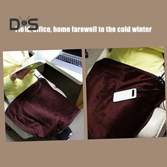 Winter Electric Blanket 3 Level Temperature Adjustment USB Charging Thick Dual-sided Material Time Setting Camping Travel Office Home Heating Blanket