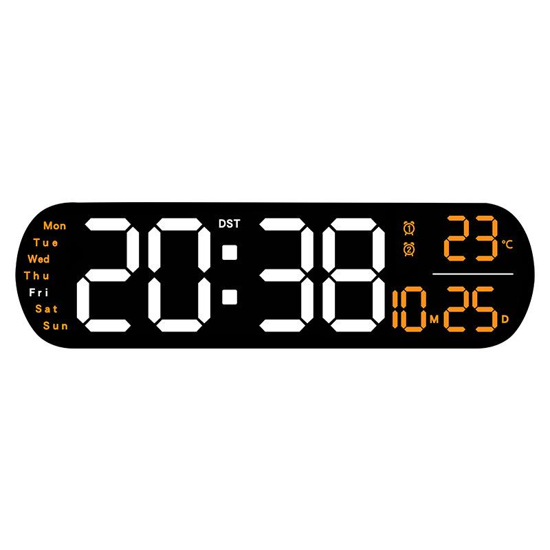 Creative New Product Wall Clock Multi-function Clock Living Room Watch Large Screen LED Digital Alarm Clock 6651