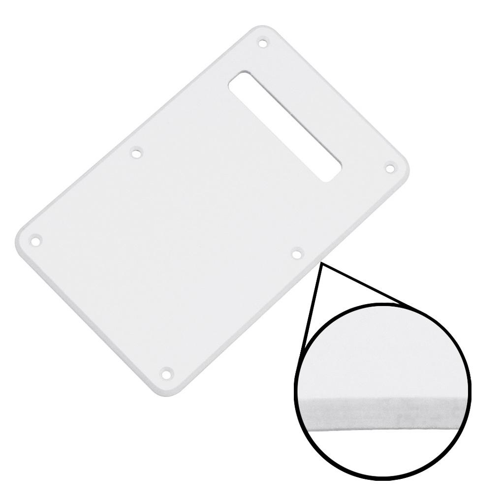 FLEOR 1Ply White Guitar Back Plate Backplate Tremolo Cavity Cover with Screws for FD ST Guitar