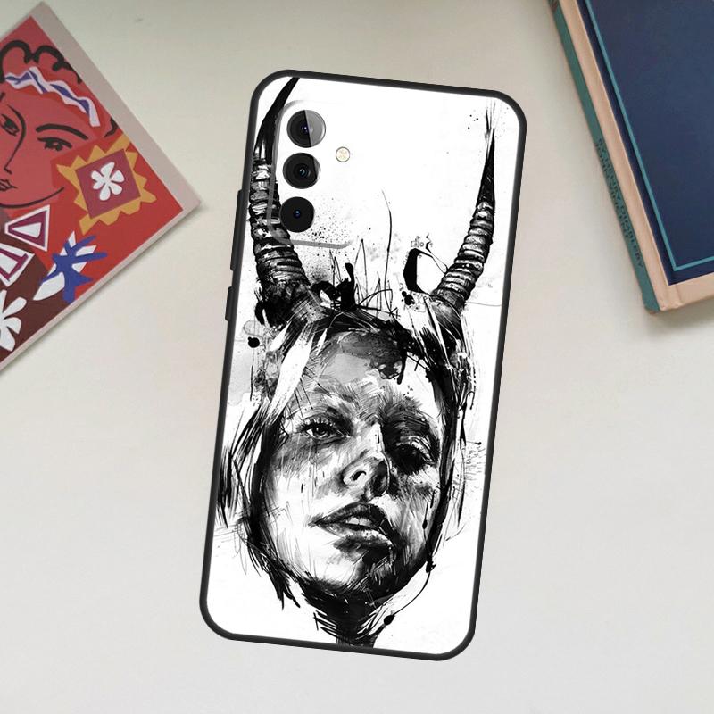 Devil Woman Case For Samsung Galaxy A06 A16 A26 A36 A56 A55 A35 A15 A53 A32 A52 A33 A13 A14 A34 A54 A17