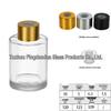 50ml Clear Cylindrical Flameless Aroma Diffuser Glass Bottle with Rattan Sticks for Essential Oils - Ideal for Home or Hotel Decor