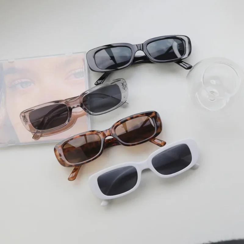 New Vintage Oval Sunglasses Woman Luxury Brand Small Rectangle Sun Glasses Female Small Ellipse Eyewear Uv400