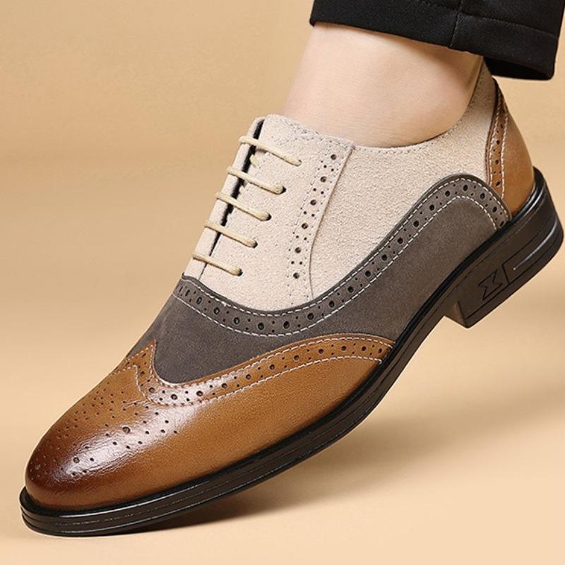 Fashion Luxury Men Dress Shoes Retro Brogue Shoes for Men Comfortable Business Casual Footwear High Quality Men Party Wedding Shoes 2025