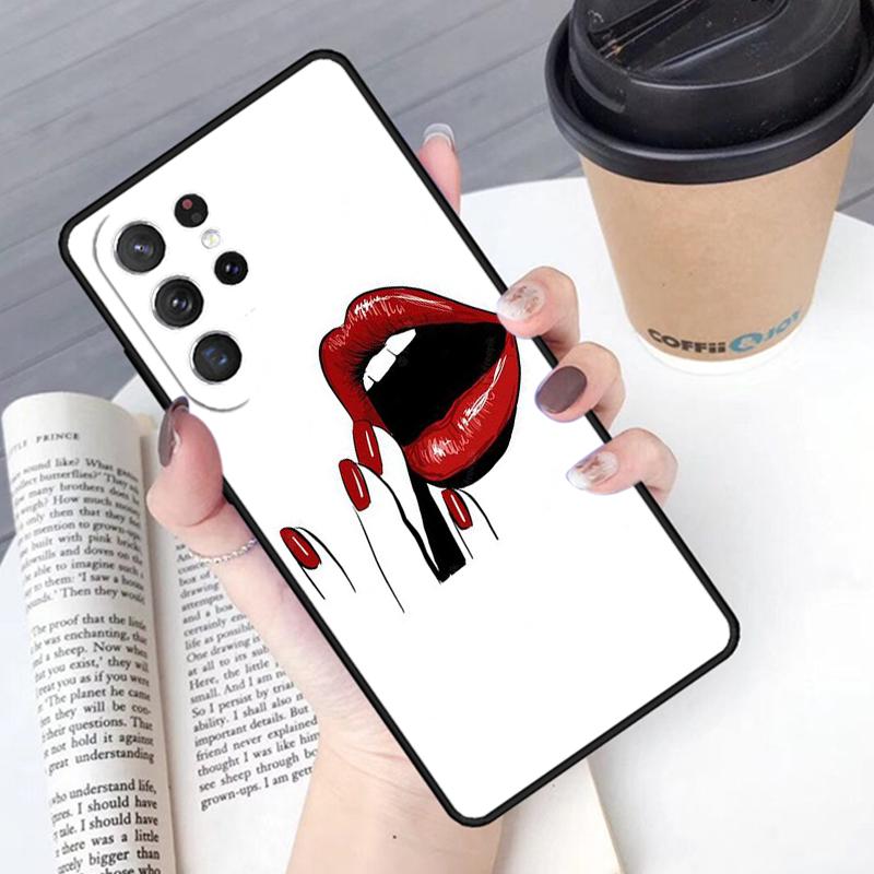 Lipstick Love Fashion phone case Cover For Samsung Galaxy S24 S25 Ultra S21 S22 Ultra S10E Note 10 Plus Note 20 FE S23