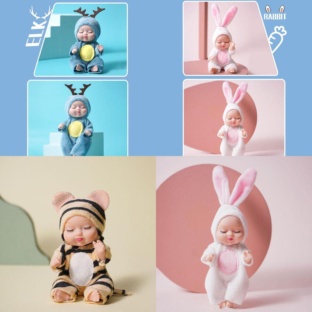 Crafted Lifelike Sleeping Newborn Baby Doll With Rotatable Limbs**