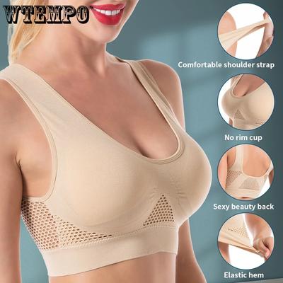 Soutien-gorge Sexy sans couture pour femmes, haut en maille, grande taille, Bralette, soutien-gorge de sport sans cadre