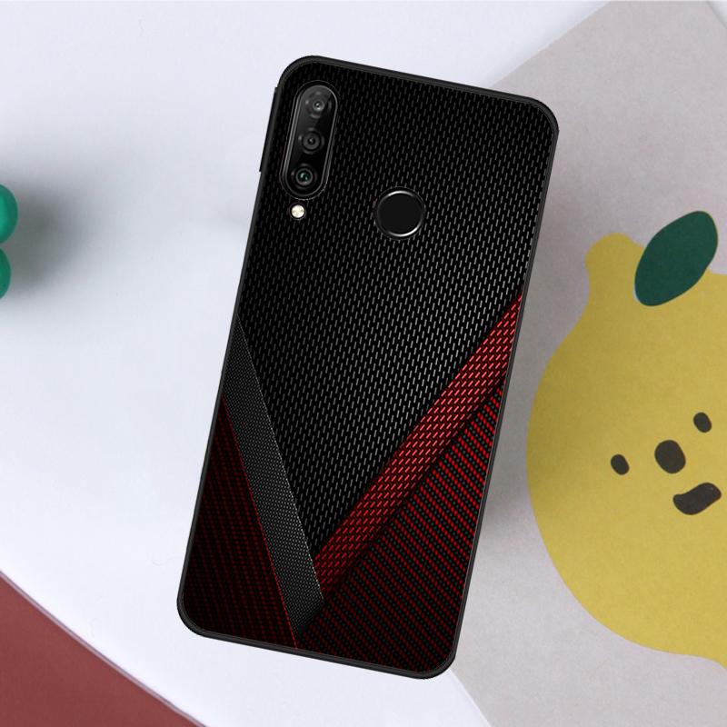 Car Carbon Fibre Pattern Case For Huawei P40 P30 Lite P20 P60 Pro Nova 9 SE 10 11i 8i 7i 5T Y60 Y61 Y70 Y90 P Smart