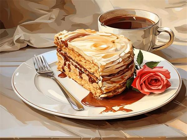 Full Square Round 5D Diamond Painting Coffee Cake Home Decor Embroidery Mosaic Food Landscape Wall Art