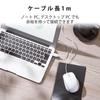 ELECOM Wired Mouse M-BL27UBSKWH 3-Button Rubber Grip Silent White