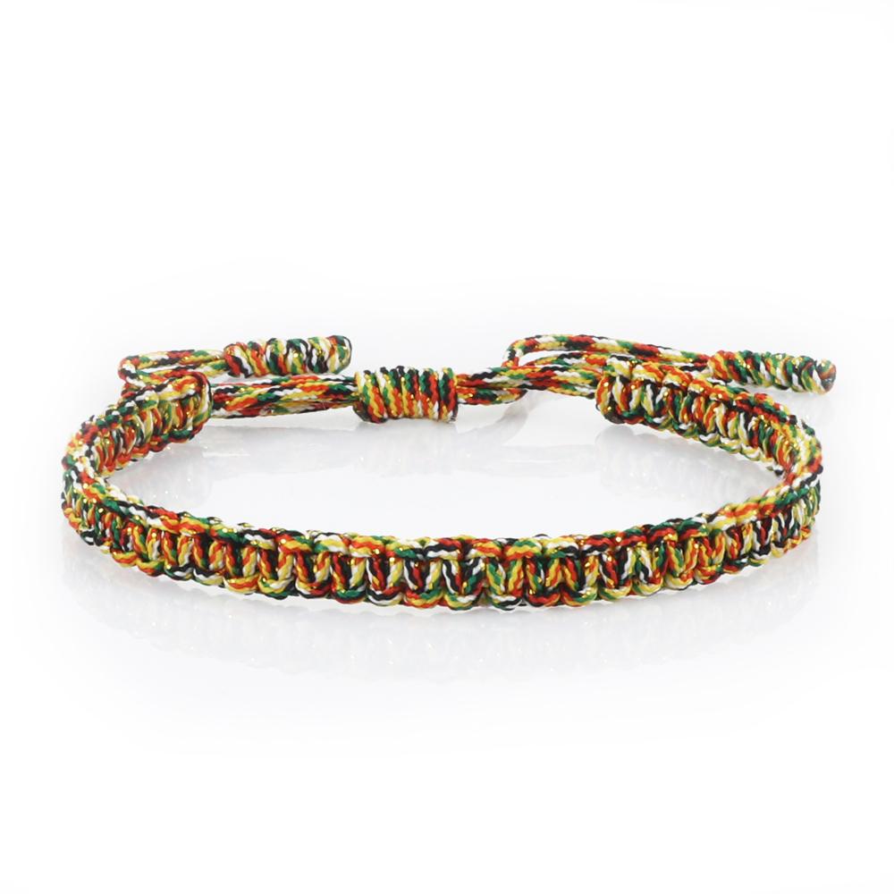 Multicolor Handmade Woven Nylon Rope Bracelet Mixed Color Knitted Chain Bangles For Men Women Adjustable Friendship Yoga Jewelry