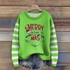 Long Sleeve Pullover Sweaters For Women O Neck Casual Cute Printing Knit Oversized Sweater