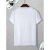 European sizes "SAY LESS" - Plus Size Men'S Street Style Printed T-Shirt,  Suitable For Casual Wear, Plus Size Men'S T-Shirt