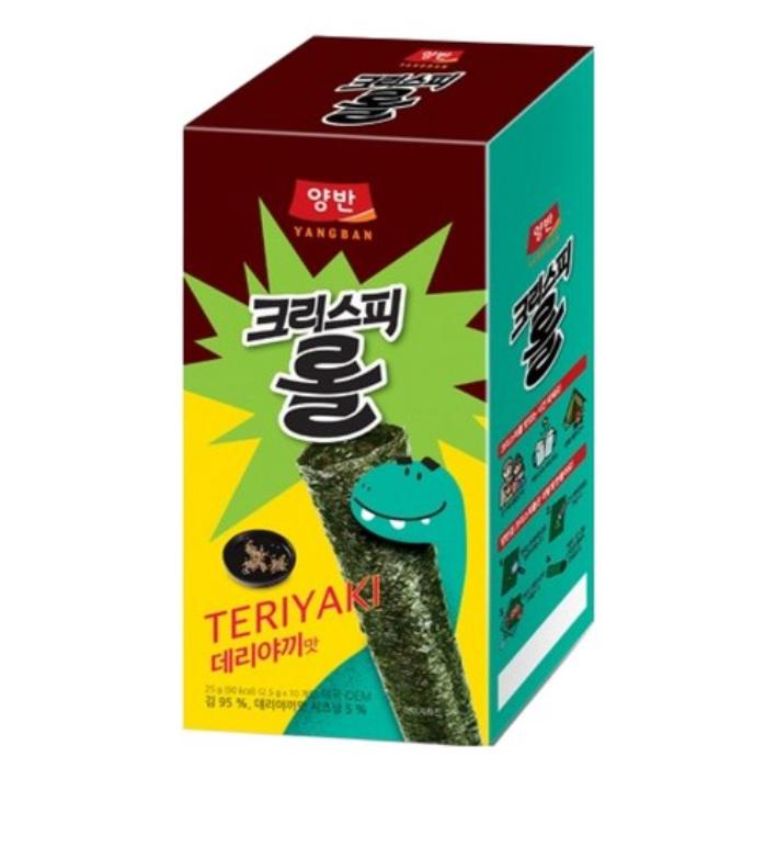 Yangban Crispy Seaweed Roll Snack Teriyaki 25g