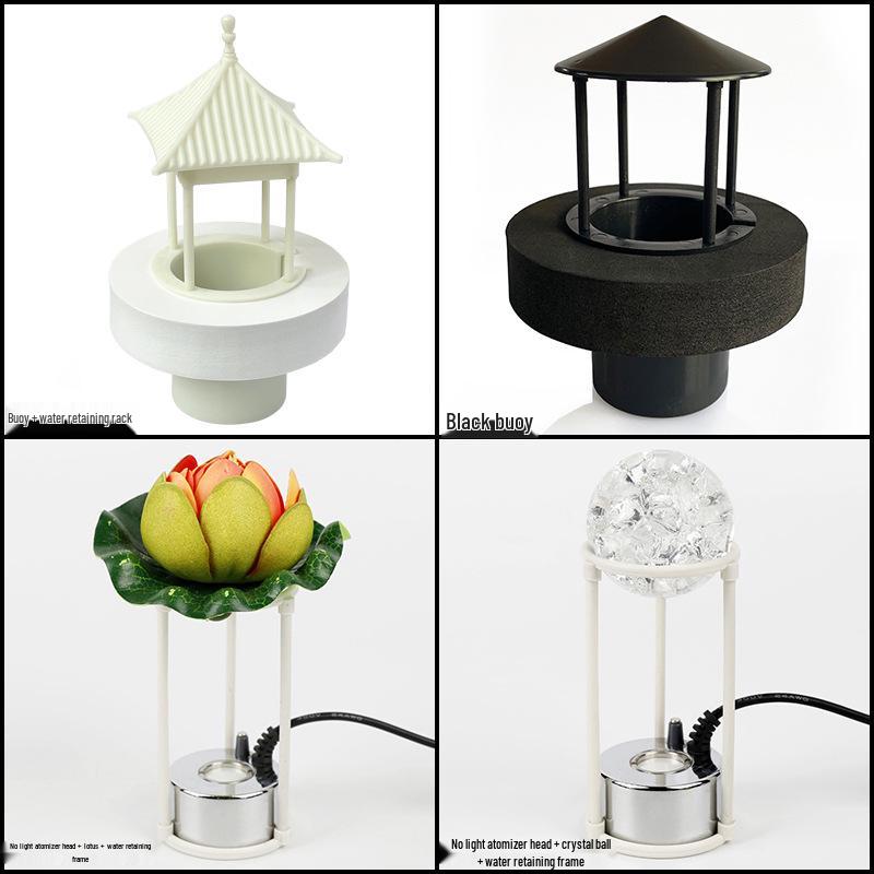 Ultraschall-Zerstäuberkopf mit Lotus-Wasserhaltegestell für Kristallkugel-Tank