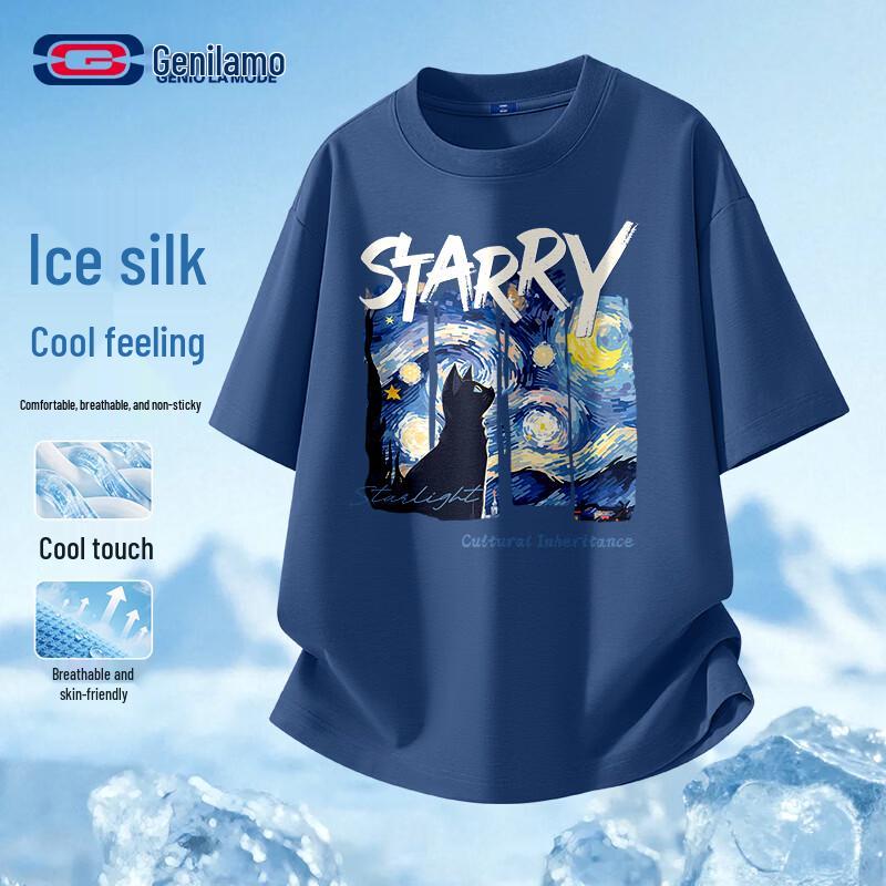 GENIOLAMODE Men s Cool-Touch Graphic T-Shirt XL