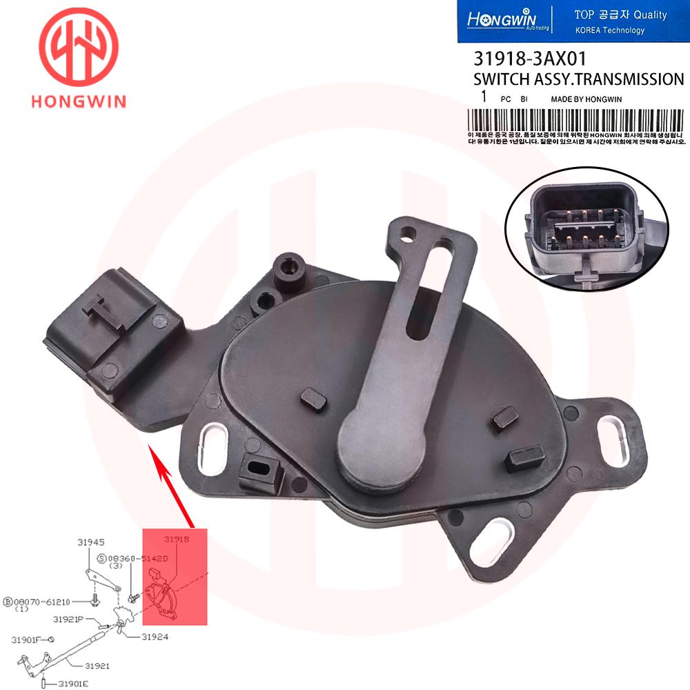 31918-3AX01 Transmission Neutral Safety Switch For NISSAN 200SX Altima Maxima Quest Sentra Versa INFINITI G20 I30 I35 88923473 1 pc