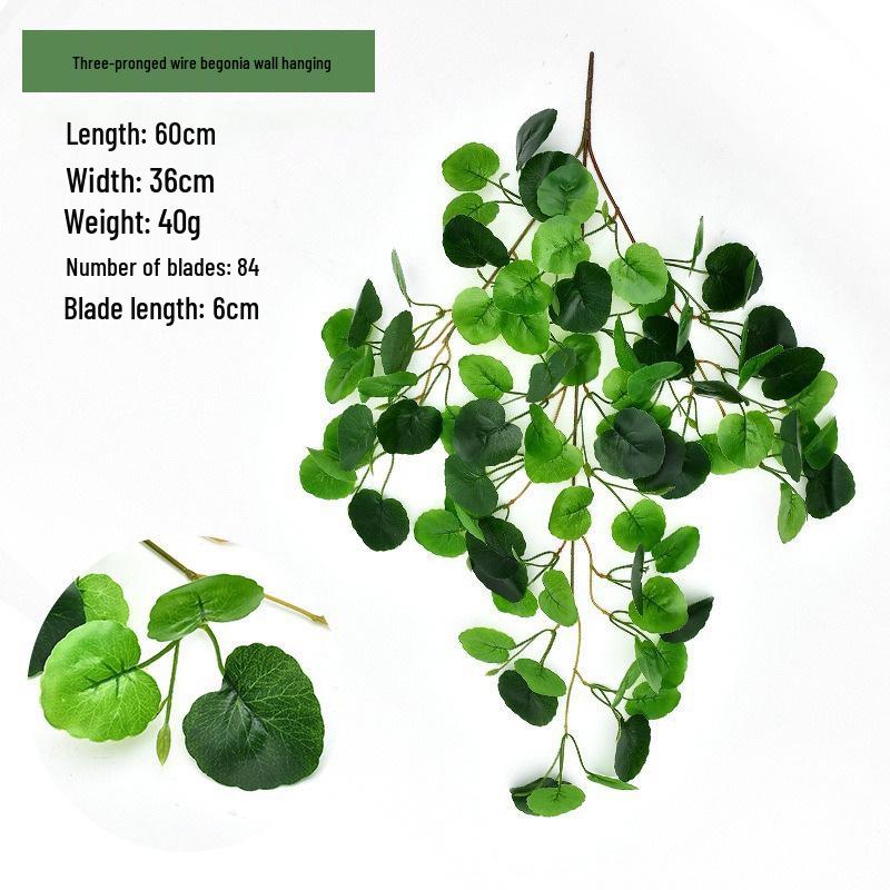 Green Radish Decorative Artificial Vines - Wall Hanging Leaf Ornaments