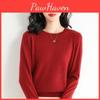 Winter New And Autumn Round Neck Sweaters Womens Pullover Knitwear Solid Color Long Sleeve Womens Sweaters