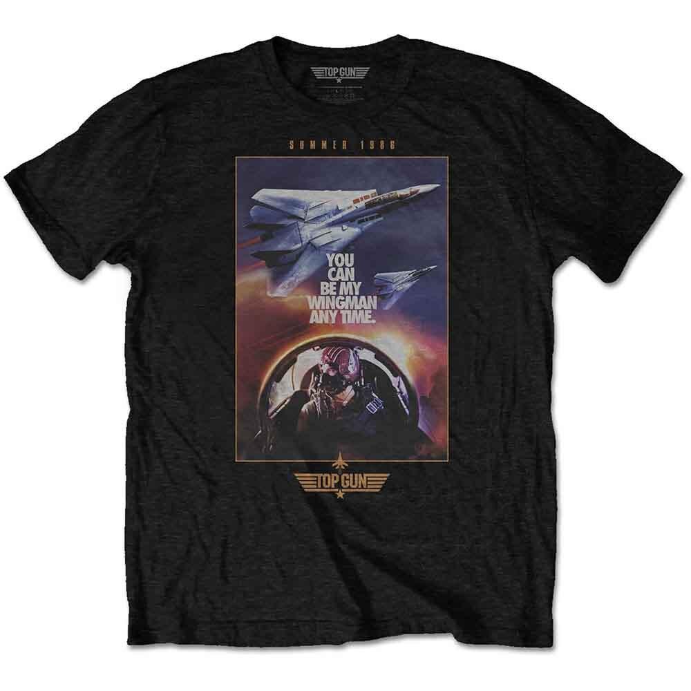 Top Gun Wingman Poster T-Shirt Black New Unisex T-Shirt XXXL