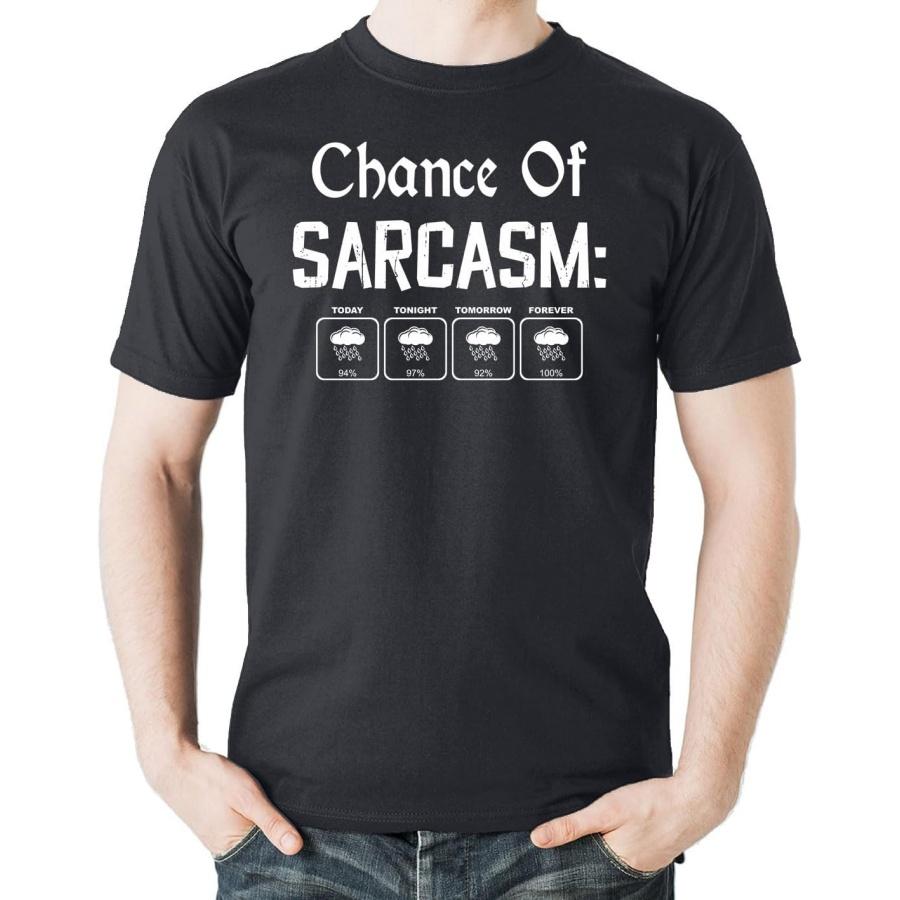 

Witty Fashions Шанс Сарказма - Смешной Прогноз Погоды Юмор Шутка Графический Новинка Мужская Футболка S чёрный