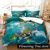 3D Print World Turtles Turtle Island Bedding Set Duvet Cover Bed Set Quilt Cover Pillowcase Comforter king Queen Size Boys Adult