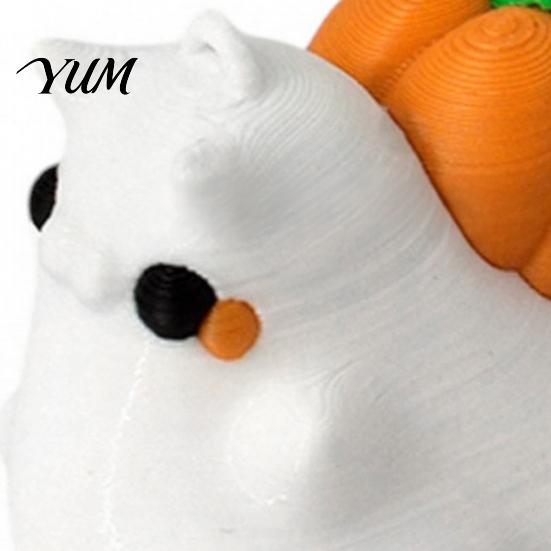 Halloween Ghost Snail Decor Ornament with Pumpkin Decor, 3D Printed Desktop Micro Landscape Props Cute Figurine, Creative Statue for Display Figures