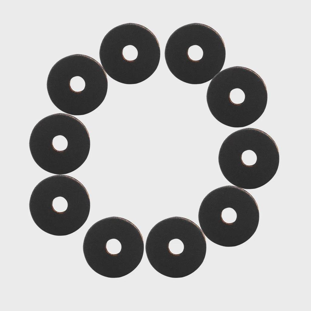 Black & Gold Non-Slip Felt Drum Cymbal Pads - Set of 10