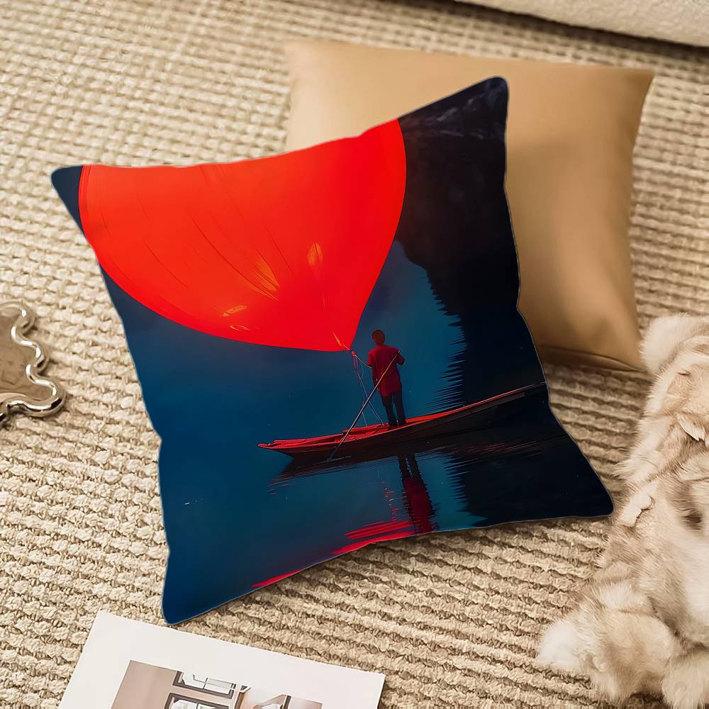 Creative Heart Stealing Theme Pillow Case Anti-dustmite Invisible Zipper Sofa Bed