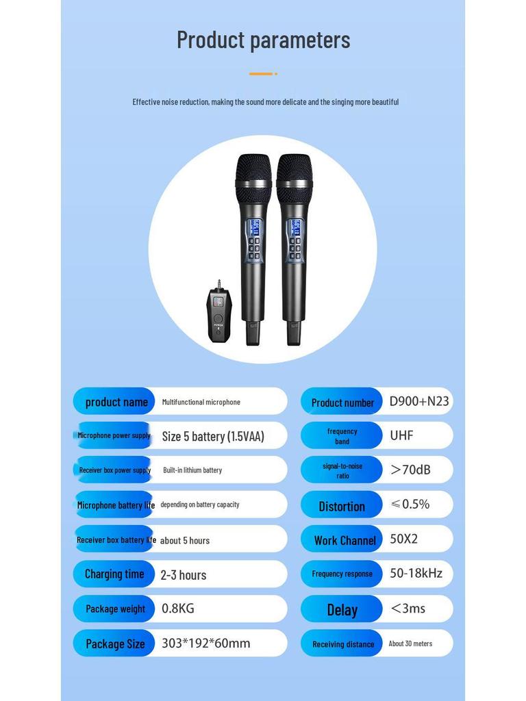 Universal Rechargeable Wireless Bluetooth Microphone with Professional Reverb for Smart Singing and Stage Performance
