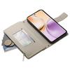 For Realme 14 Pro+ 5G Case Zipper Wallet Color Splicing Leather Flip Phone Cover with Straps