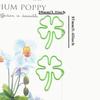 50Pcs Ins Style Green Four-Leaf Clover Paperclips Scrapbook Decor Binder Clip Mini Metal Bookmark Office Desk Accessories