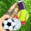 User Friendly Acrylic Sporty Keychains Football Baseball Basketball Rugby Enthusiasts Safe Material