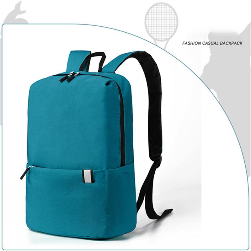Portable Colorful Backpack Casual Simple Fashion Student Schoolbag Outdoor Night Reflection Travel Sport Bag